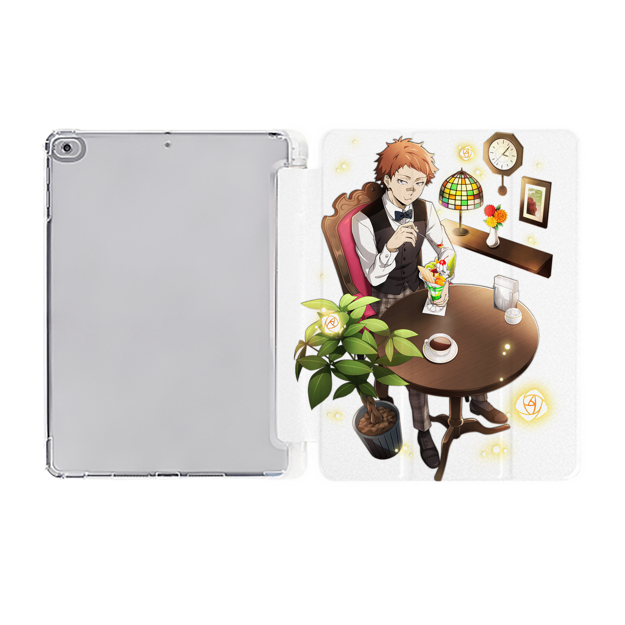 （画像用） 文豪ストレイドッグス Bungo Stray Dogs IPad ケース ペン収納付き 三つ折りスタンド PUレザー×シリコン 対応機種9.5/10.5/10.9インチ